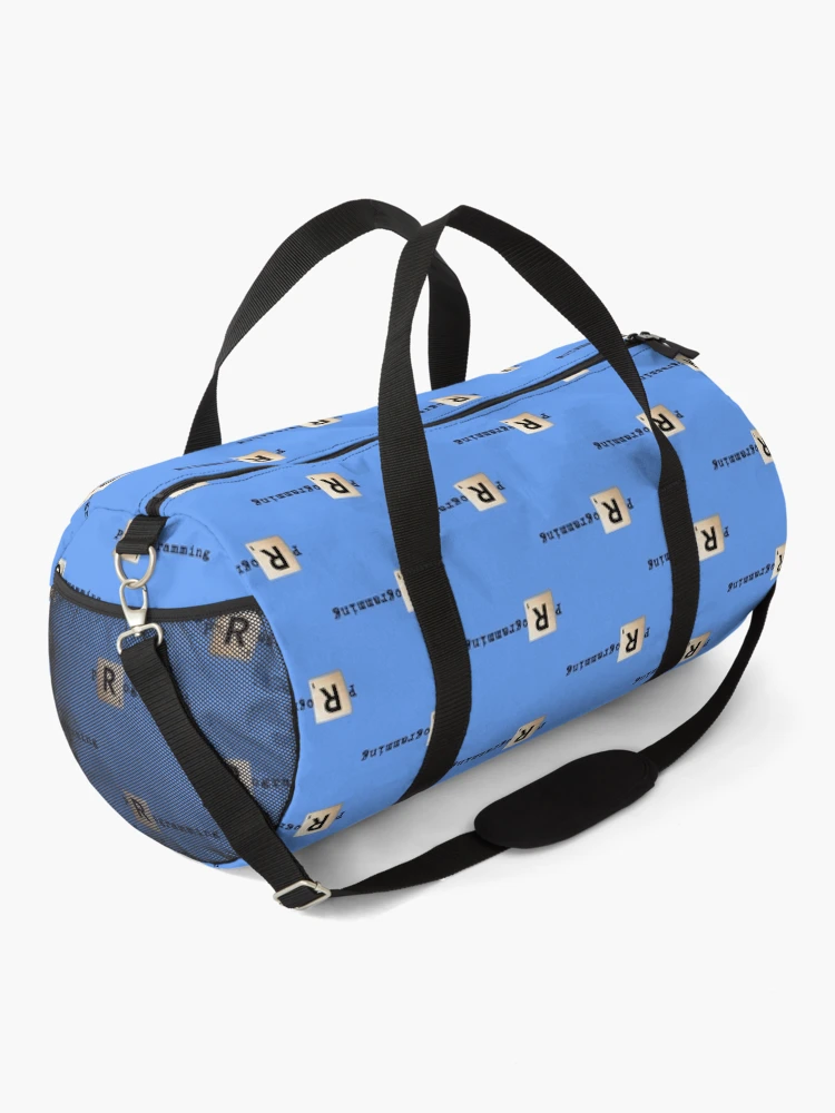 Thumbnail 2 of 3, Duffle Bag, Scrabble R R programming designed and sold by KoopTroop ⭐⭐⭐⭐⭐.