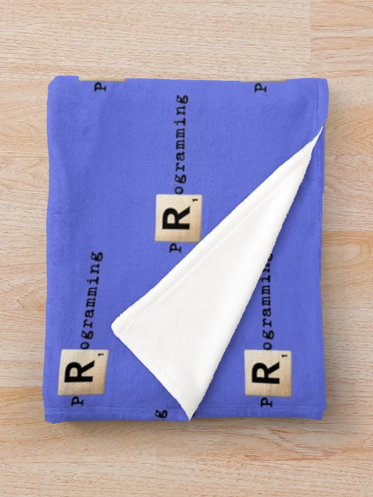 Thumbnail 3 of 6, Throw Blanket, Scrabble R R programming  designed and sold by KoopTroop ⭐⭐⭐⭐⭐.