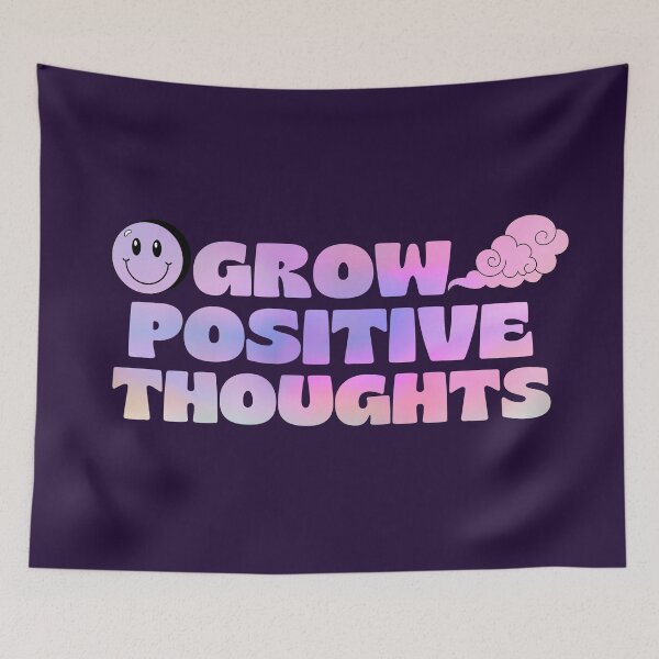 Item preview, Grow Positive Thoughts Retro Tie-Dye designed and sold by SunfullyYours.