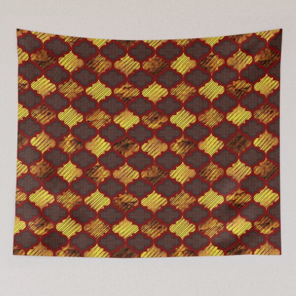 Item preview, Crimson and Gold Geometric Pattern designed and sold by rgbguy.