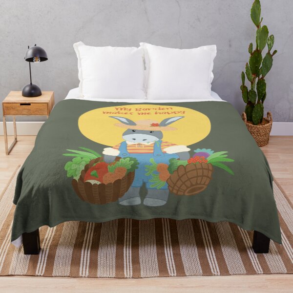 Item preview, My garden makes me happy, cute picture with a gardener with his own grown vegetables designed and sold by marina63.