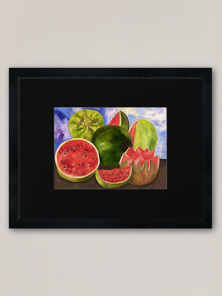 Viva la Vida, Watermelons by Frida Kahlo Framed Art Print for Sale by  FridaBubble