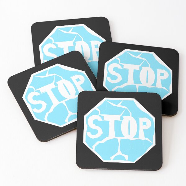Item preview, Worn Stop Sign Light Blue designed and sold by ArashiiGames.