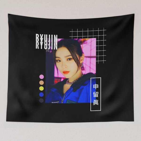 Item preview, ITZY Ryujin Voltage Vaporwave Collage designed and sold by sakurapalette.