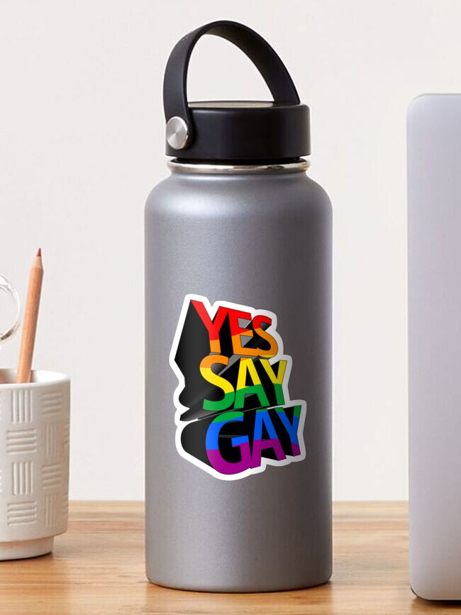 Thumbnail 1 of 3, Sticker, YES SAY GAY designed and sold by Gayesthetic.