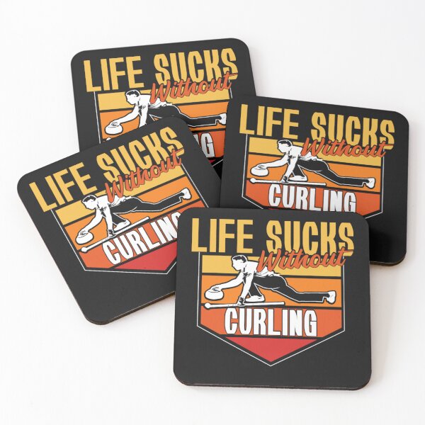 Item preview, Life Sucks Curling button Sport designed and sold by ClamenTaon.