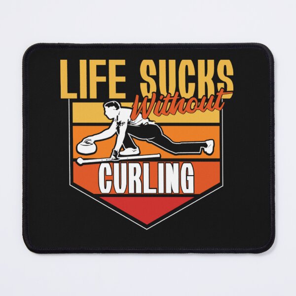 Item preview, Life Sucks Curling button Sport designed and sold by ClamenTaon.