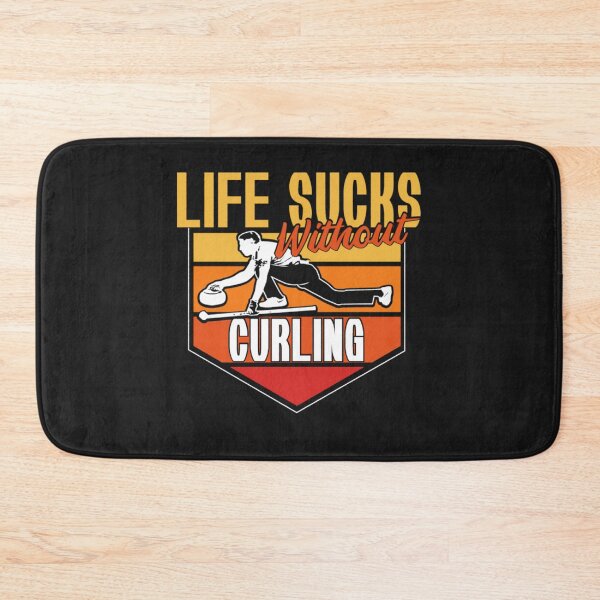 Item preview, Life Sucks Curling button Sport designed and sold by ClamenTaon.