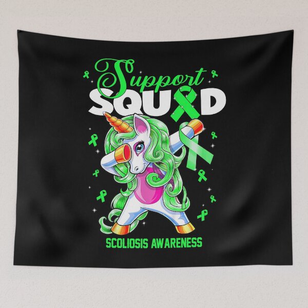 Item preview, Cute Unicorn Support Squad Scoliosis Awareness Men Women Kid designed and sold by tenjun16.