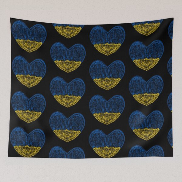 Item preview, crayon sketch of ukraine heart designed and sold by Soulfate.