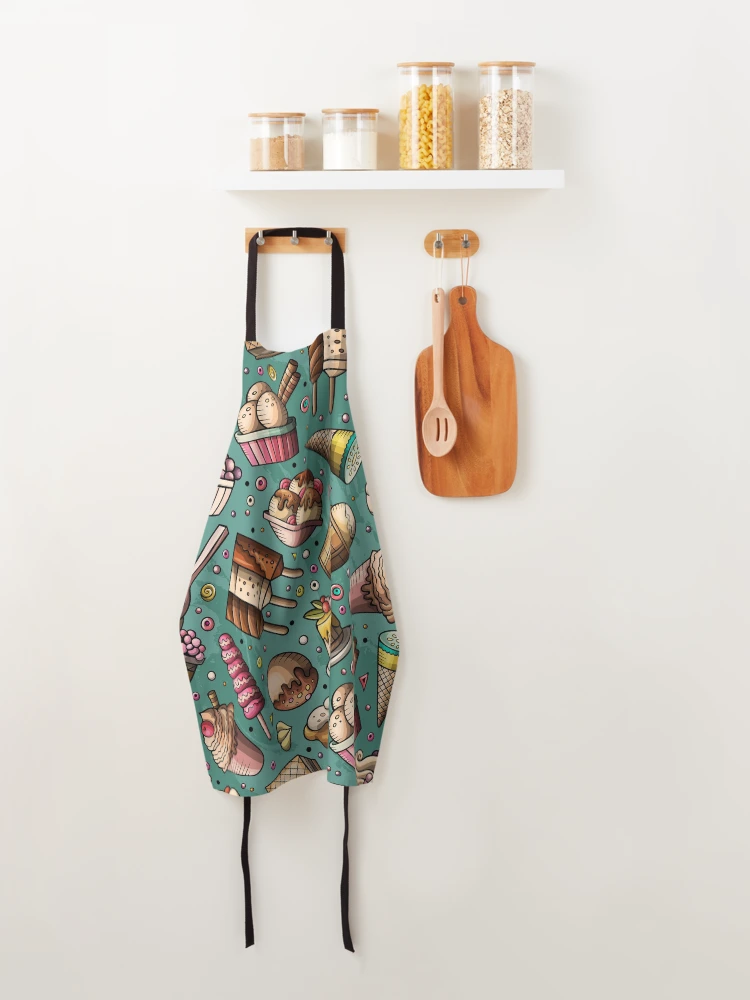 Thumbnail 4 of 6, Apron, Ice Cream Seamless Pattern designed and sold by PatternTale.