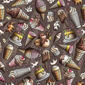 Artwork thumbnail, Chocolate Ice Cream Pattern by PatternTale