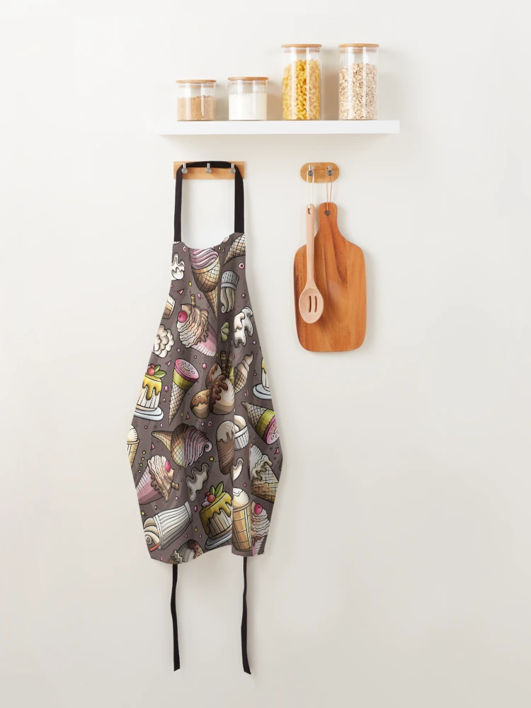 Thumbnail 4 of 6, Apron, Chocolate Ice Cream Pattern designed and sold by PatternTale.