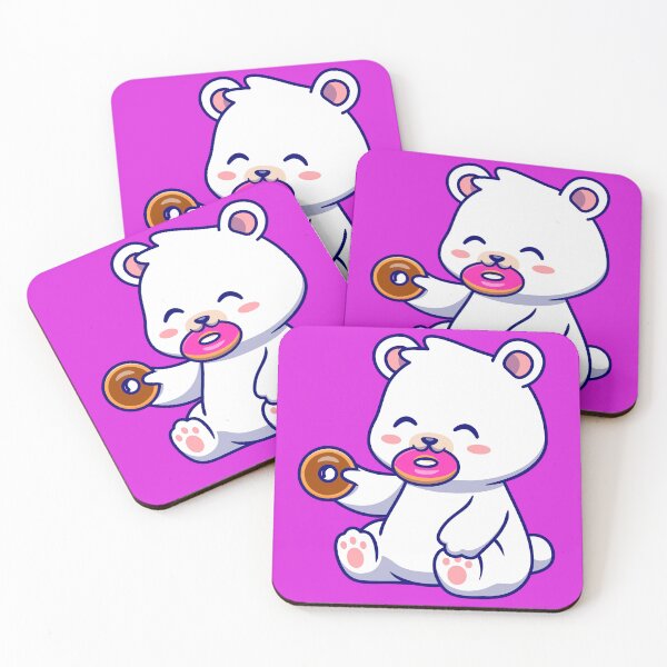 Item preview, Bear eating Donuts designed and sold by ArtShare.