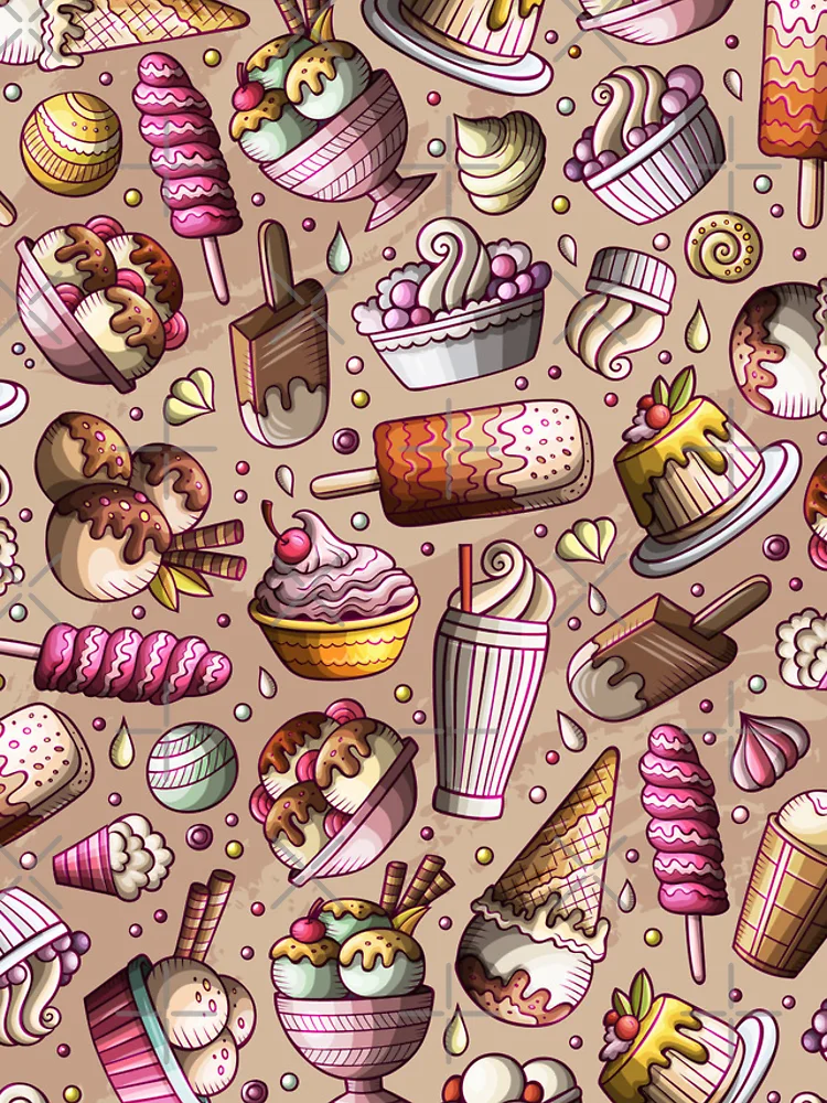 Thumbnail 4 of 4, Samsung Galaxy Phone Case, Ice Cream Repeat Pattern designed and sold by PatternTale.