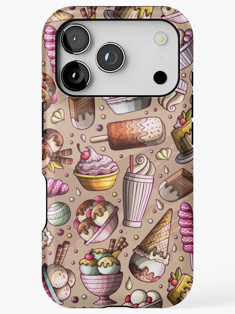 Thumbnail 1 of 4, iPhone Case, Ice Cream Repeat Pattern designed and sold by PatternTale.