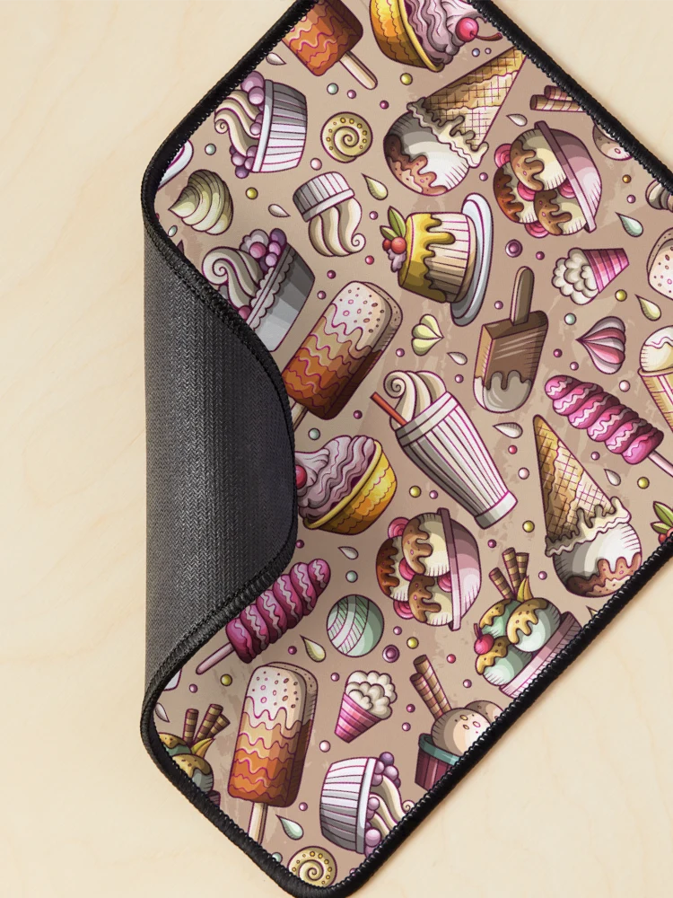 Thumbnail 2 of 5, Mouse Pad, Ice Cream Repeat Pattern designed and sold by PatternTale.