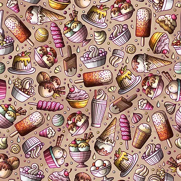 Artwork thumbnail, Ice Cream Repeat Pattern by PatternTale