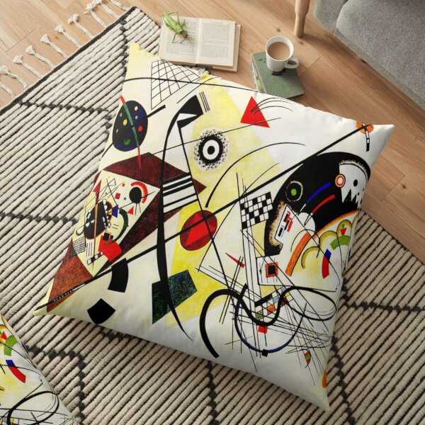 "Ligne transversale" | Art Abstrait Wassily Kandinsky Coussin de sol