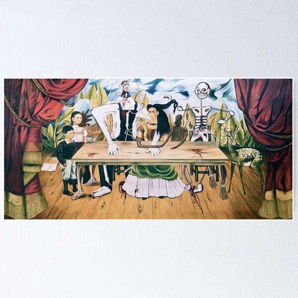 Item preview, The Wounded Table (colorful) by Frida Kahlo designed and sold by FridaBubble.