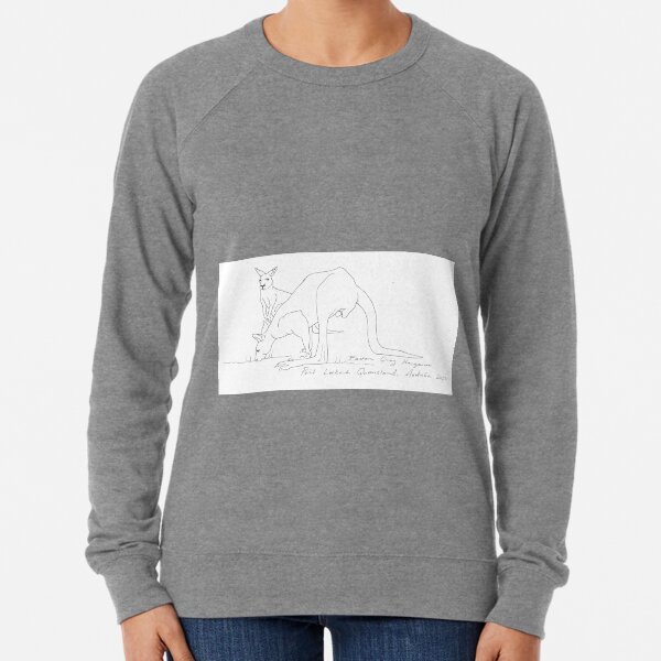 Eastern Gray Kangaroo sketch Lightweight Sweatshirt