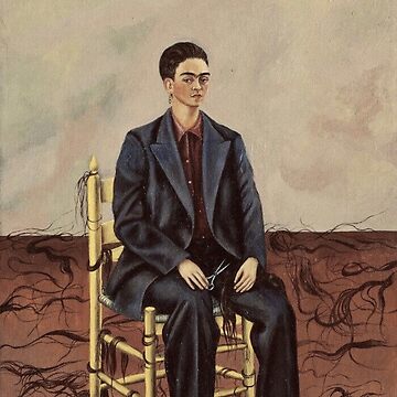 Aperçu de l'œuvre Autoportrait aux cheveux coupés par Frida Kahlo de FridaBubble