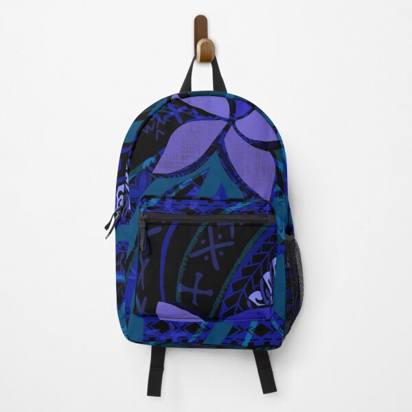 Item preview, Samoan Malu Dark Blue Tropical Floral Art 2090 designed and sold by sunnthreads.
