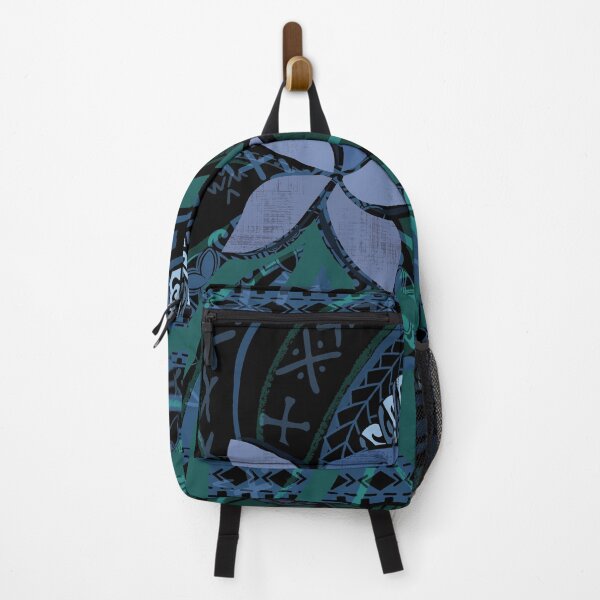 Item preview, Samoan Malu Blue Grey Tropical Floral Art 2091 designed and sold by sunnthreads.
