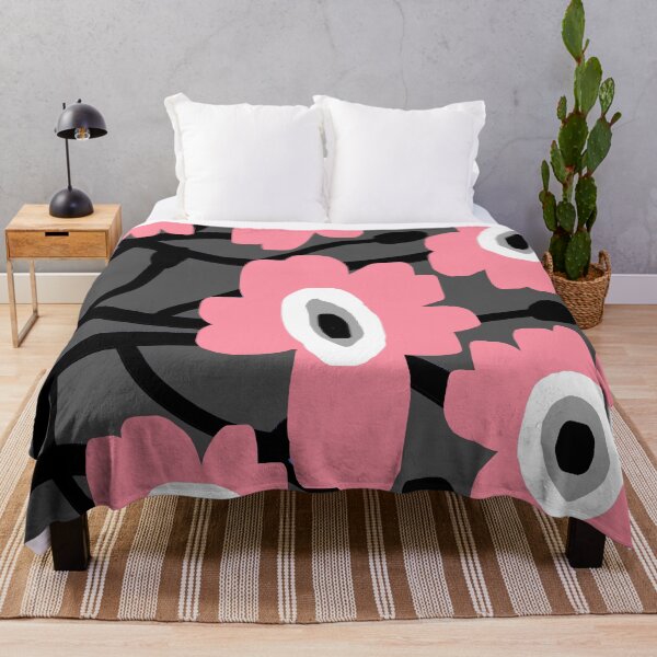 Item preview, Beautiful Modern Abstract Scandinavian Floral Pattern in Pink and Gray designed and sold by Deutschic.