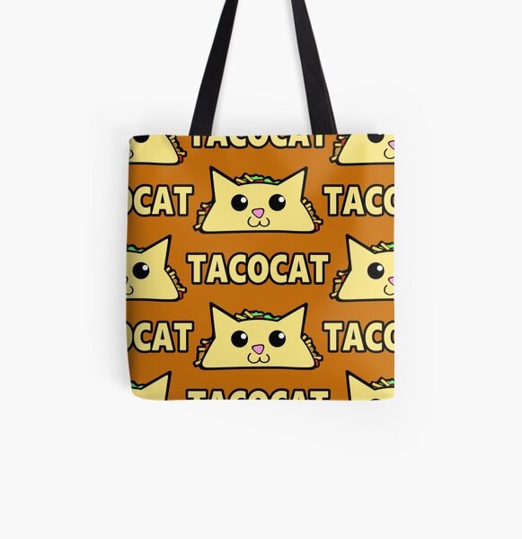 Taco Cat Pattern All Over Print Tote Bag