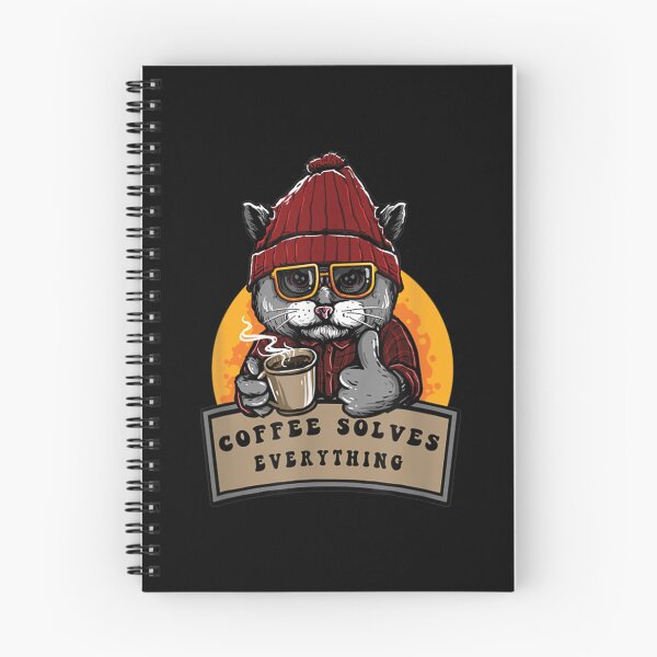 Item preview, A Cup Of Coffee Solves Everything Cat Funny designed and sold by zacben.