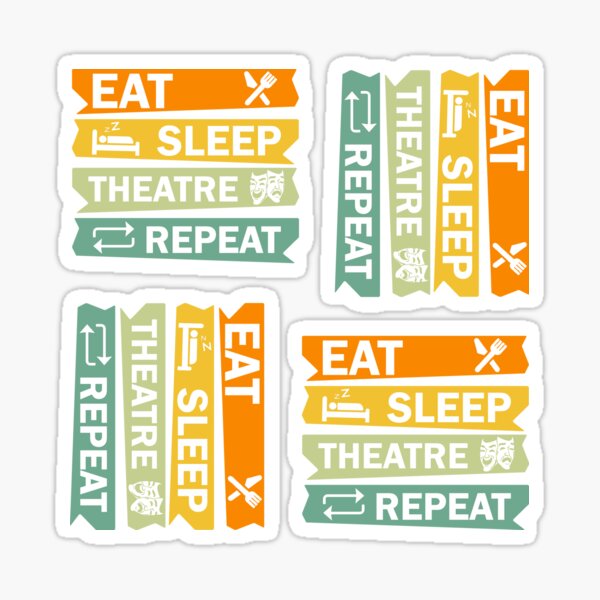 Item preview, Eat Sleep Theatre Repeat, Funny Thespian Gift,  Theatre Lover Gift, Theatre Enthusiast, theatre geek designed and sold by DesignHouse07.