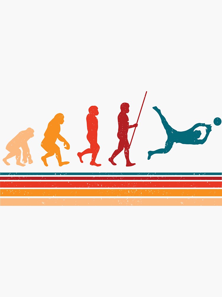 "Football Goalkeeper Jersey Soccer Evolution Keeper" Sticker by