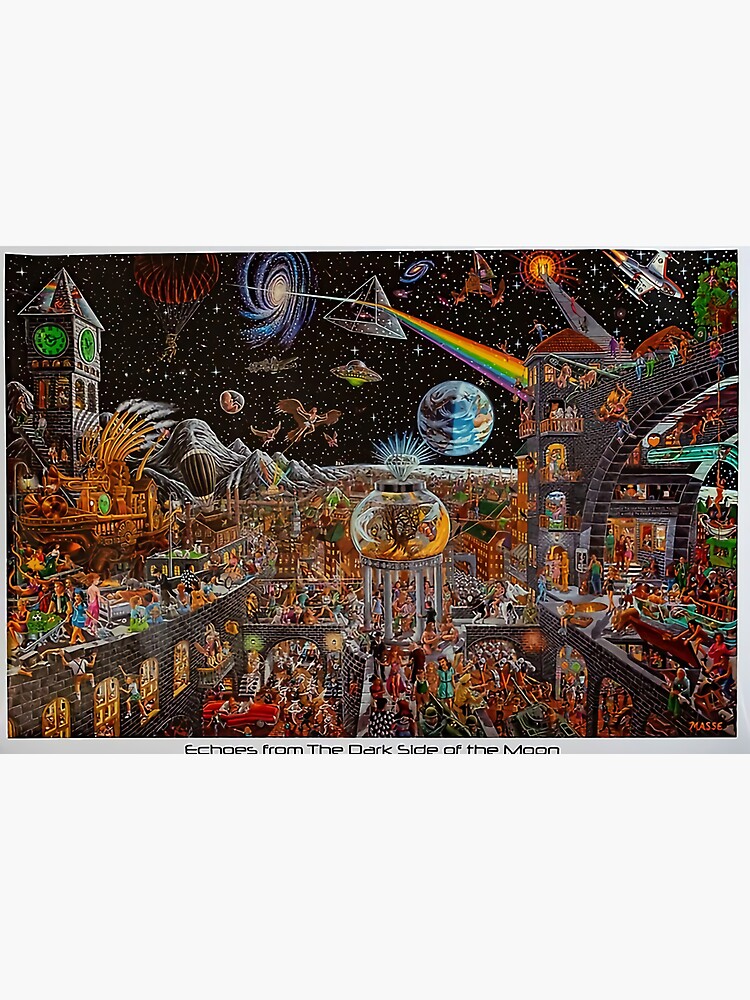 "Pink Floyd Echoes from the Dark Side of the Moon Poster" Sticker for