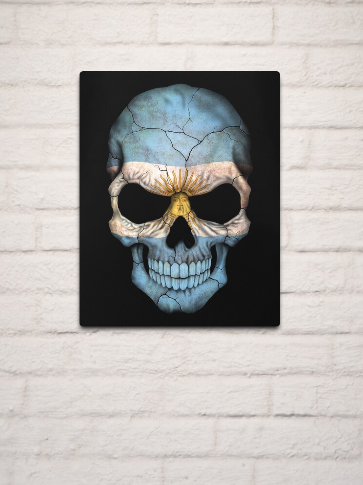 Chaotic Argentine Flag Splatter Skull Poster for Sale by jeff bartels