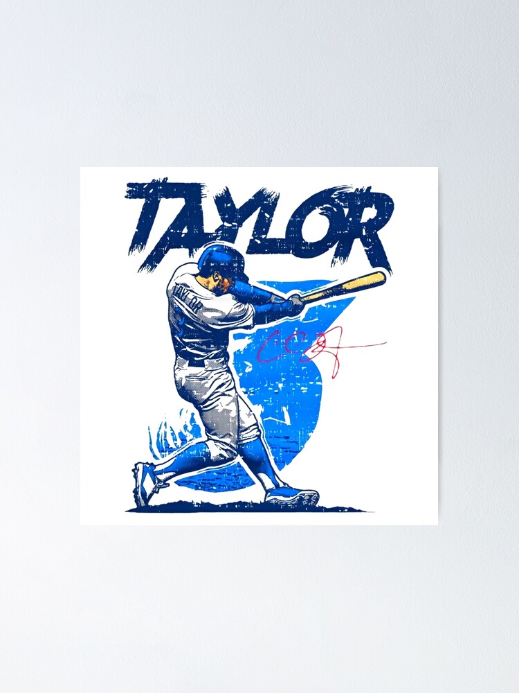 Chris Taylor Baseball Paper Poster Dodgers 2 - Chris Taylor - T