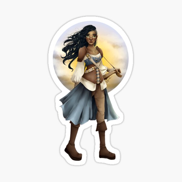 Half Elf Bard Sticker