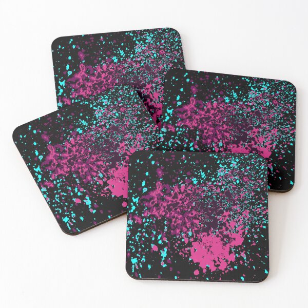 Item preview, Believe Pink and Aqua Blue Paint Splatter designed and sold by lmcvinco.