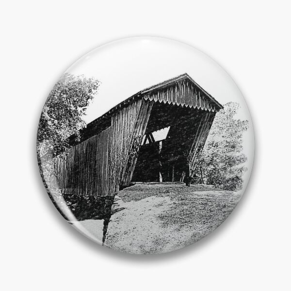 Item preview, Coal sketch of Switzer Covered Bridge designed and sold by gotucoveredart.