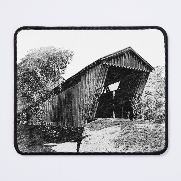 Item preview, Coal sketch of Switzer Covered Bridge designed and sold by gotucoveredart.