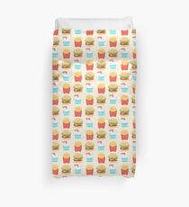 burger buddies repeating pattern Duvet Cover