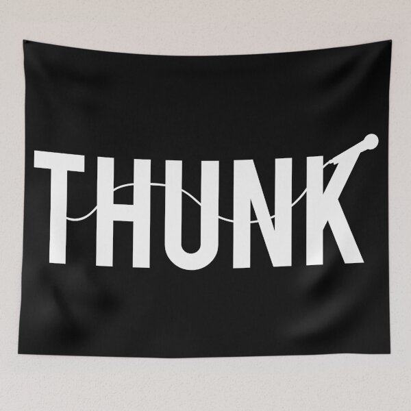 Item preview, THUNK (white on black) designed and sold by Ryder Chasin.