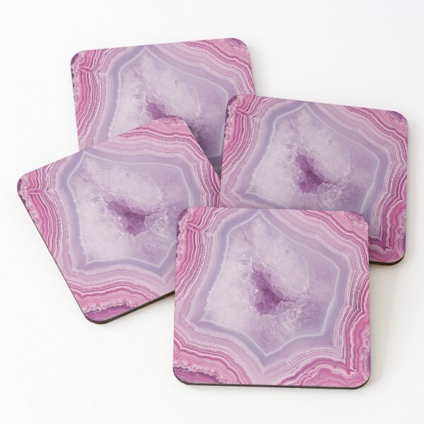Item preview, Lavender Pink Agate Slice Geode designed and sold by Lucky-Town-Art.