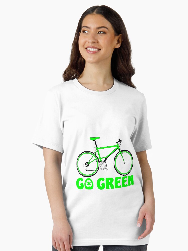 Thumbnail 1 of 7, Essential T-Shirt, Go Green Bicycle Recycle Design designed and sold by EthosWear.