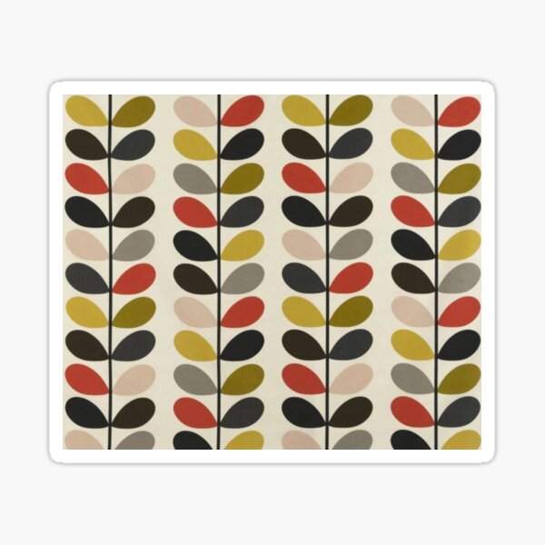 "orla kiely multi stem,kiely pattern, orla kiely design,colorful multi stem ,No.2," Sticker by