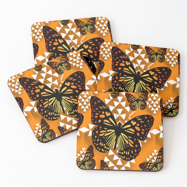 Item preview, Orange / White  / Fire Color  Native Butterfly Design  designed and sold by JMWCD.