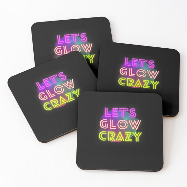 Item preview, Let's Glow Crazy 80s 90s Party Birthday Colorful Unicorn T-Shirt designed and sold by shop   luisant.