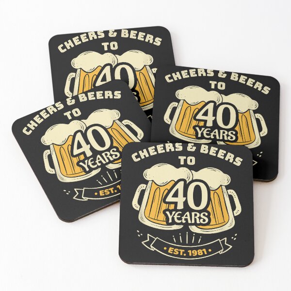 Item preview, Sparkling Cheers & Beers to 40 years Husband 1981 birthday gift idea Nice designed and sold by GenevieBetynFry.