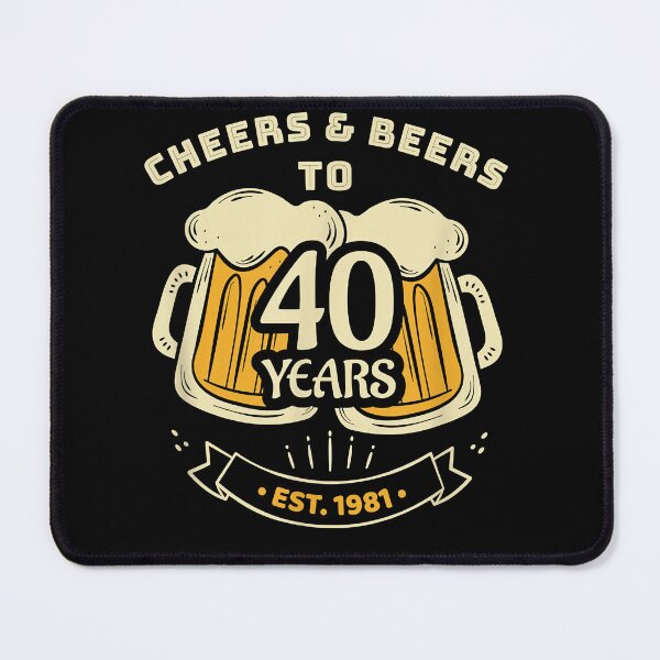 Item preview, Sparkling Cheers & Beers to 40 years Husband 1981 birthday gift idea Nice designed and sold by GenevieBetynFry.