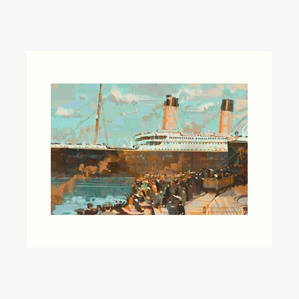 Item preview, RMS Titanic leaving Southampton - Painting by Eliott Sontot designed and sold by Eliott Sontot.